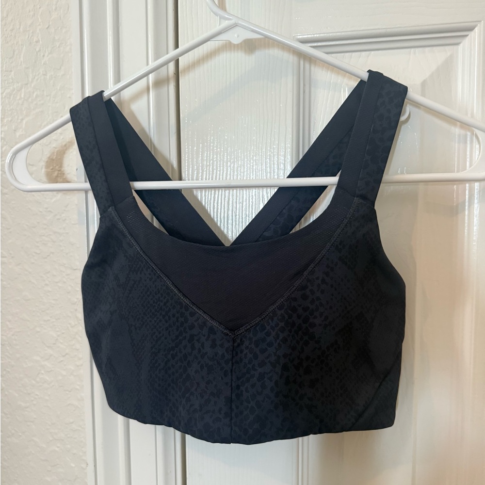 Lululemon Athletica Black Patterned Sports Bra